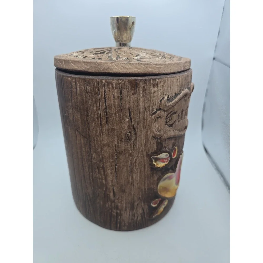 Vintage Cookie Jar with Apple Design
